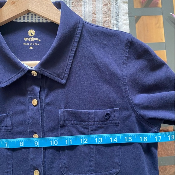 Spartina 449 Navy Blue Camilla Polo Shirt Dress XS - Picture 13 of 16
